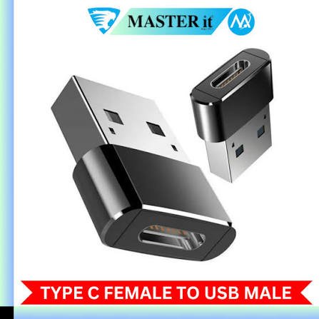Type C to USB Converter Adapter 2.0 OTG Connector Mini Adapter - USB C Female to USB Male Convertor - Universal Compatibility With All Type C ports